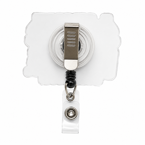 I Just Work Here Acrylic Badge Reel